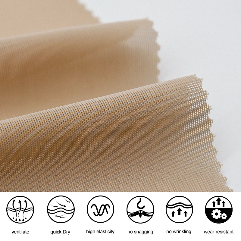 4-way stretch nylon spandex mesh warp fabric